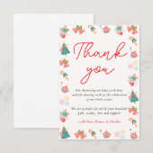 Christmas Santa Baby shower Dank u Bedankkaart (Voorkant / Achterkant)