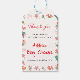 Christmas Santa Baby shower Dank u Cadeaulabel