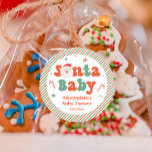 Christmas Santa Baby shower Favoriet Ronde Sticker<br><div class="desc">Voeg een feestelijk tintje toe aan uw evenement met deze Christmas Santa Baby shower Favoriet Classic Round Sticker, ideaal voor uw kerst baby shower! Of u nu op zoek bent naar kerst baby shower ideeën of op zoek bent naar kerst baby shower ideeën voor jongens, deze sticker vult uw santa...</div>