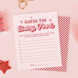 Christmas Santa Baby shower Guess Baby Food Game<br><div class="desc">Voeg feestelijk plezier toe aan uw winterse baby shower met onze gepersonaliseerde rode en roze Christmas Santa Baby shower Guess Baby Food Game. Baby Ideaal voor een kerstthema, dit baby shower baby shower is een uniek spel dat gasten vermaakt. Ideaal voor de winter baby shower thema's, het biedt boeiende baby...</div>