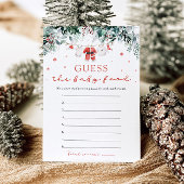 Christmas Santa Baby shower Guess Het eten van de  Kaart