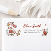 Christmas Santa Baby shower retour adreslabel Etiket (Insitu)