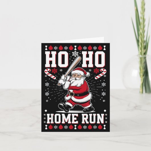 Christmas Santa Baseball Home Run Ho Ho Home Run , Kaart (Voorkant)