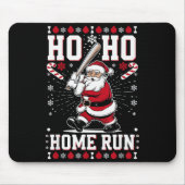 Christmas Santa Baseball Home Run Ho Ho Home Run , Muismat (Voorkant)