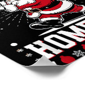 Christmas Santa Baseball Home Run Ho Ho Home Run , Poster (Hoek)