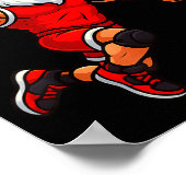 Christmas Santa Basketball Player Dunking Basketba Poster (Hoek)