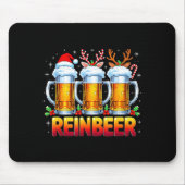 Christmas Santa Beer Lovers Funny Drinking Trend N Muismat (Voorkant)