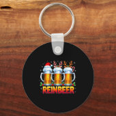 Christmas Santa Beer Lovers Funny Drinking Trend N Sleutelhanger (Voorkant)