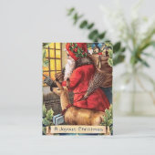 Christmas  Santa briefkaart (Staand voorkant)
