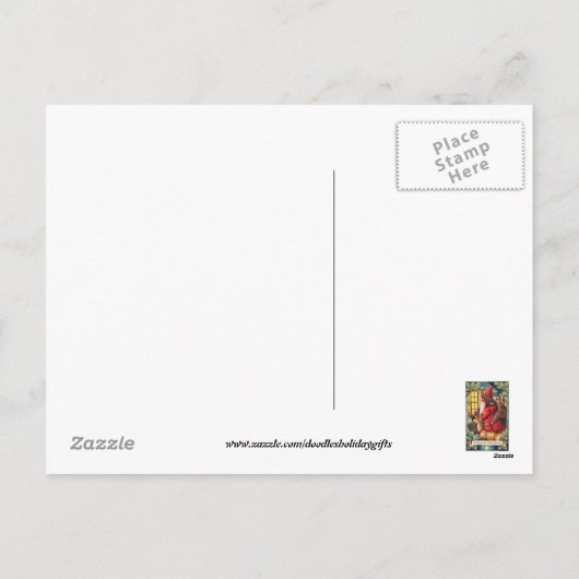 Christmas Santa briefkaart (Achterkant)