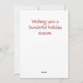 Christmas Santa Bunny Flat Holiday Kaart (Achterkant)