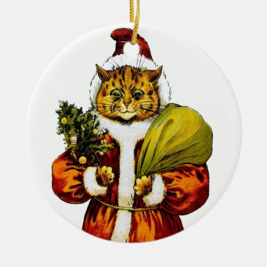 Christmas Santa Cat door Louis Wain · Ornament (Voorkant)