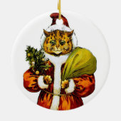 Christmas Santa Cat door Louis Wain · Ornament (Achterkant)