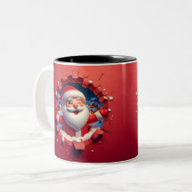 Christmas Santa Claus 3D Mugs Merry Christmas Mug