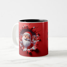 Christmas Santa Claus 3D Mugs Merry Christmas Mug Tweekleurige Koffiemok