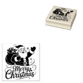Christmas Santa Claus Card Rubberstempel (Gestempeld)