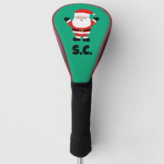 Christmas Santa Claus cartoon personalized Golfheadcover (Voorkant)