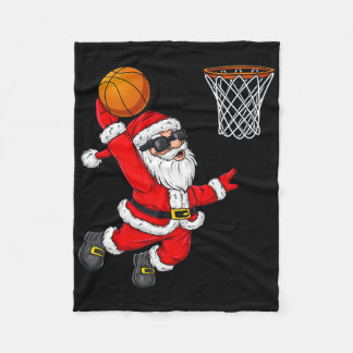Christmas Santa Claus Dunking A Sketll Boys Kids X Fleece Deken