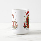 Christmas Santa Claus Elf Penguin Alphabet G Koffiemok (Center)