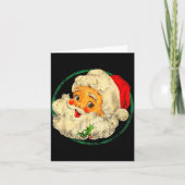 Christmas Santa Claus Face Old Fashioned Pajamas H Kaart (Voorkant)
