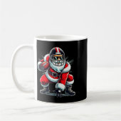 Christmas Santa Claus Football Lineman Quarterback Koffiemok (Links)