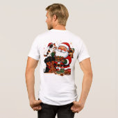 christmas, santa claus, holiday cookies, calico ca Tri-Blend shirt (Achterkant volledig)