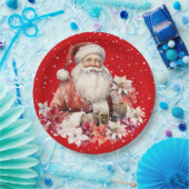 Christmas Santa Claus Holiday Papieren Bordje (Feest)