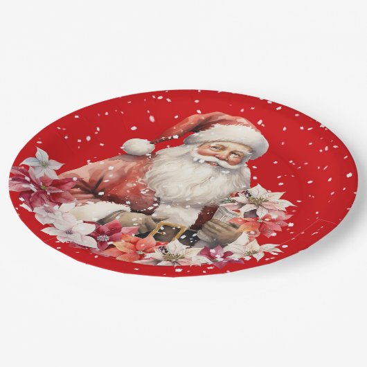 Christmas Santa Claus Holiday Papieren Bordje (Gekanteld)
