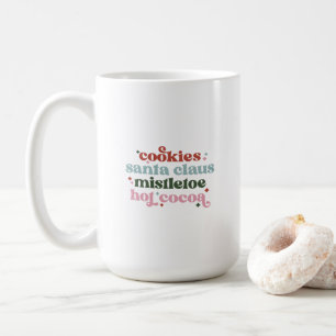 Christmas Santa Claus, Mistletoe, Hot Cocoa Quote Koffiemok