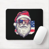 Christmas Santa Claus Patriotic Usa Sungles In Jul Muismat (Met muis)