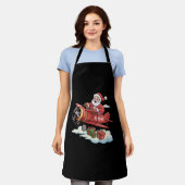 Christmas Santa Claus Pilot Flying Airplane Gift Schort (Gedragen)