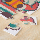 Christmas, Santa Claus, Reindeer, Pixel Art Legpuzzel (Zijkant)