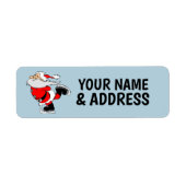 CHRISTMAS SANTA CLAUS RETURN ADDRESS LABELS (Voorkant)