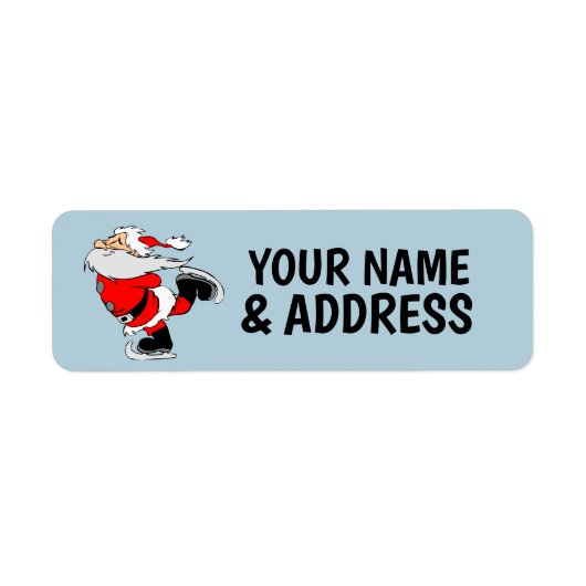 CHRISTMAS SANTA CLAUS RETURN ADDRESS LABELS (Voorkant)