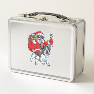 Christmas Santa Claus Riding French Bulldog Xmas B