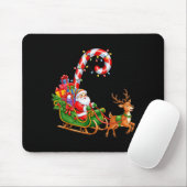 Christmas Santa Claus Riding Reindeer Lights Men W Muismat (Met muis)