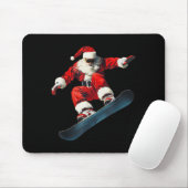 Christmas Santa Claus Snowboard Snowboarding Snowb Muismat (Met muis)