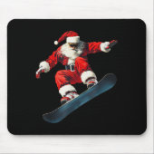 Christmas Santa Claus Snowboard Snowboarding Snowb Muismat (Voorkant)