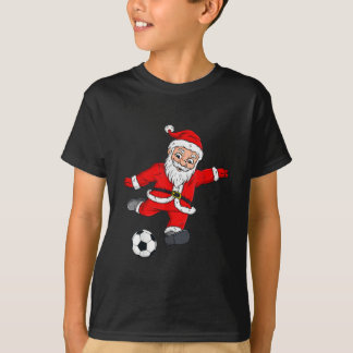 Christmas Santa Claus Soccer Ball T-shirt