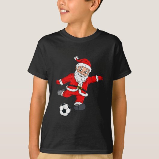 Christmas Santa Claus Soccer Ball  T-shirt (Voorkant)