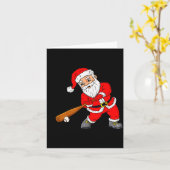 Christmas Santa Claus With Baseball Bat Boys Kids Kaart (Gele Bloem)