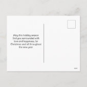 Christmas Santa Claus with Cardinal in Snowy Tree Feestdagenkaart (Achterkant)