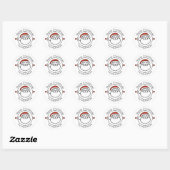 Christmas Santa Claus with Red Hat Ronde Sticker (Vel)