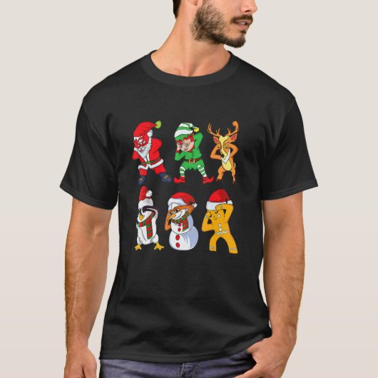 Christmas Santa Clause and Friends Griddy Dance T-shirt (Voorkant)
