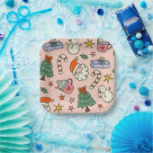 Christmas Santa Clause Party Papieren Bordje (Feest)