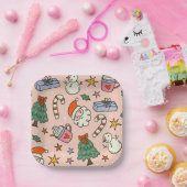 Christmas Santa Clause Party Papieren Bordje (Feest)