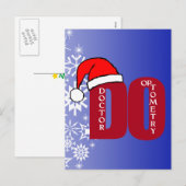 CHRISTMAS SANTA DOCTOR VAN OPTOMETRIE FEESTDAGENKAART (Voorkant / Achterkant)