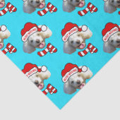 Christmas Santa Dog Custom Photo Pattern Tissuepapier (Detail)