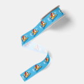 Christmas Santa Dog Ribbon Grosgrain Lint (Achterkant)