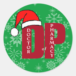 CHRISTMAS SANTA DP - ARTS VAN FARMACY RONDE STICKER